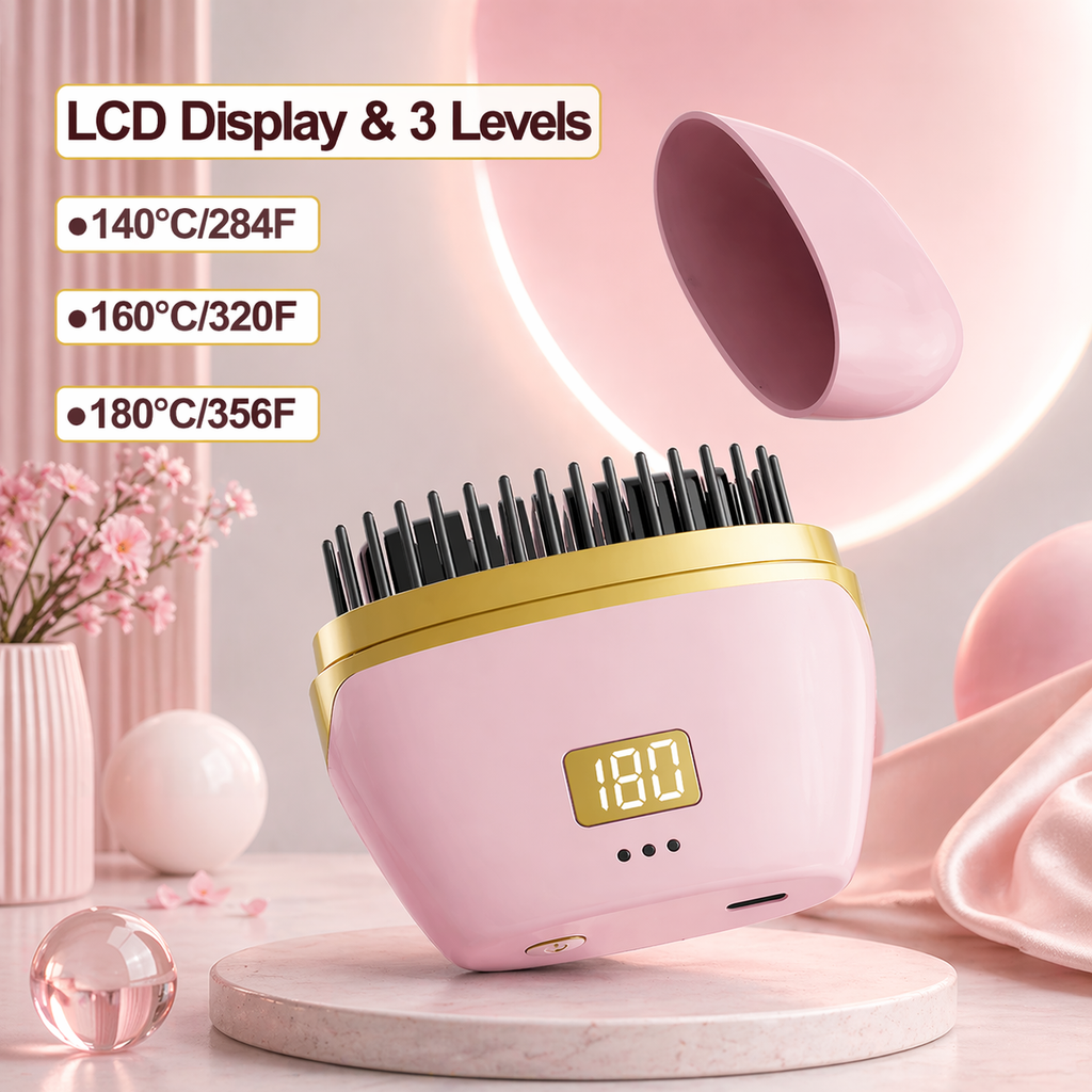 Cepillo Alisador Portátil – Cabello Liso y Sin Frizz en Minutos